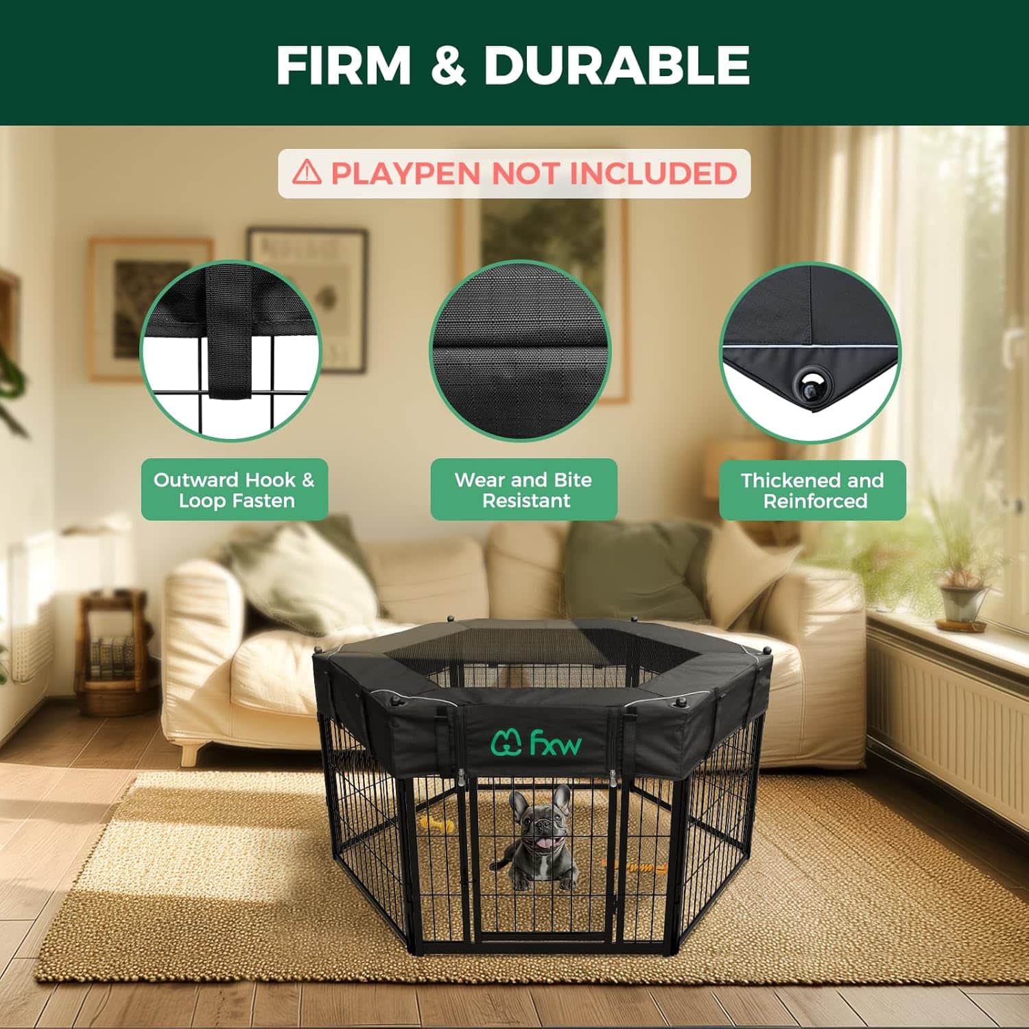 Exclusive Mesh Top Dog Playpen Cover for FXW Playpens