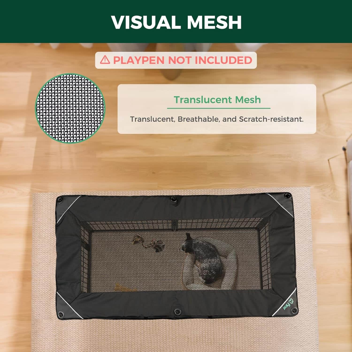 Exclusive Mesh Top Dog Playpen Cover for FXW Playpens