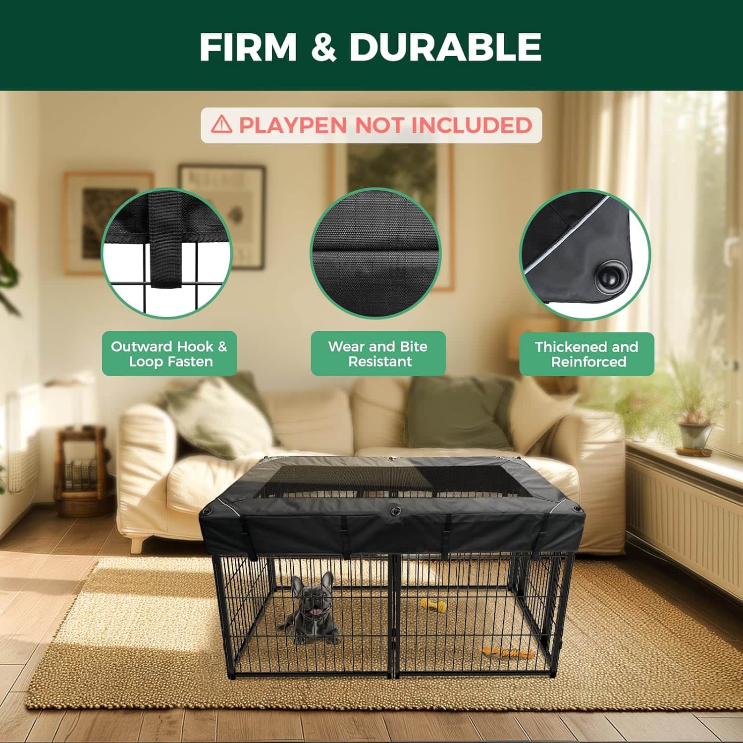 Exclusive Mesh Top Dog Playpen Cover for FXW Playpens