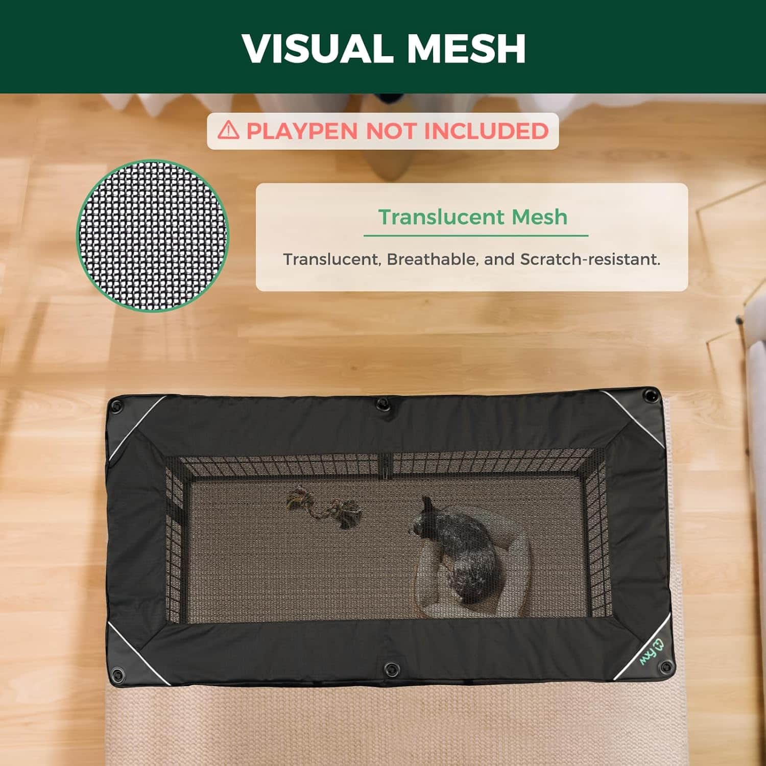Exclusive Mesh Top Dog Playpen Cover for FXW Playpens