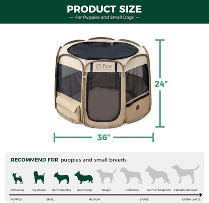 GoTent Dog Playpen Designed for Indoor/Outdoor/Travel Use FXW