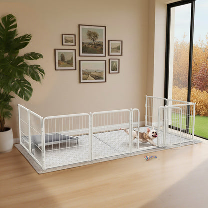 Bundle - Homeplus Dog Playpen & Fence-to-Wall Anchor (2 PCs)