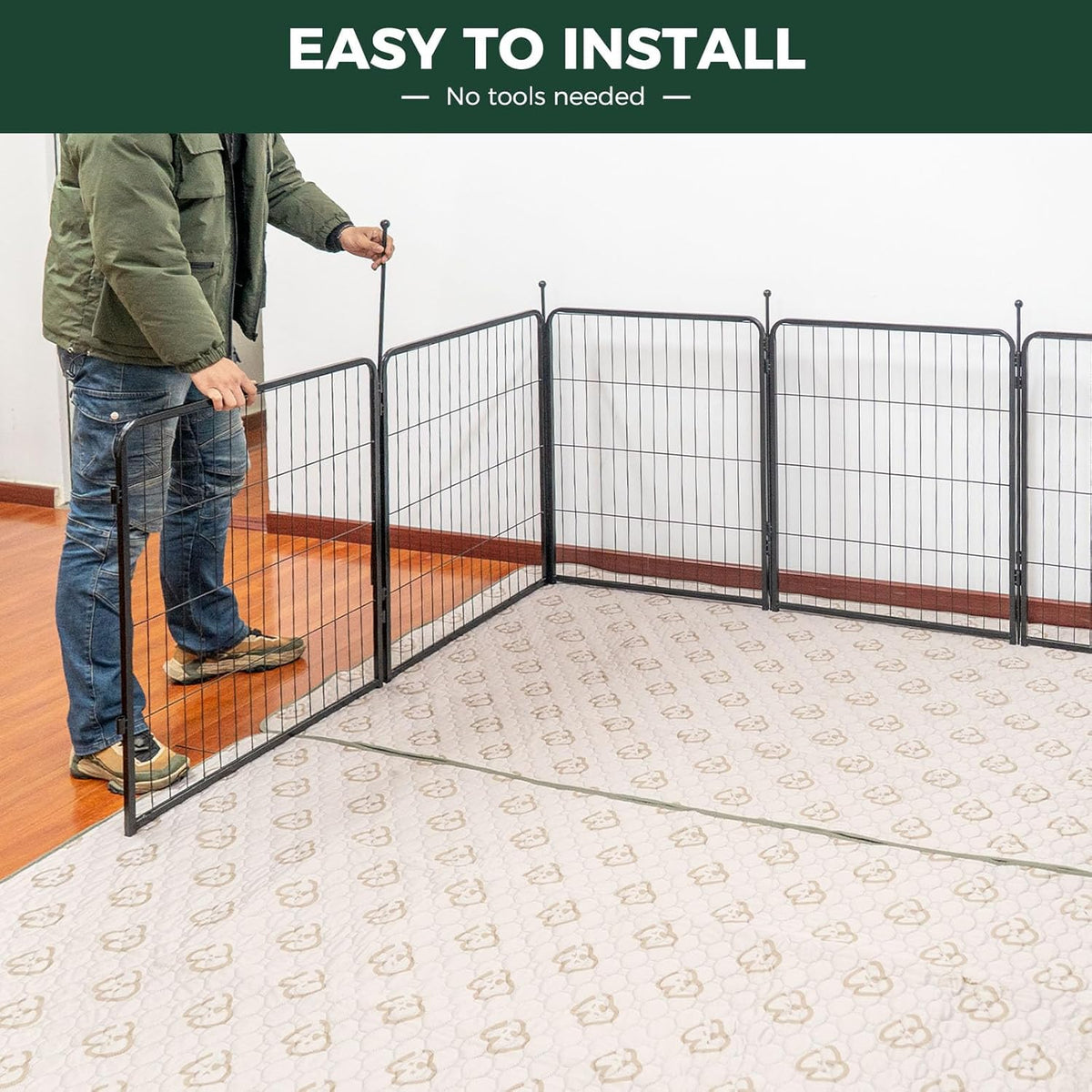 FXW Rollick Heavy-Duty Dog Playpen for Indoor & Outdoor Use