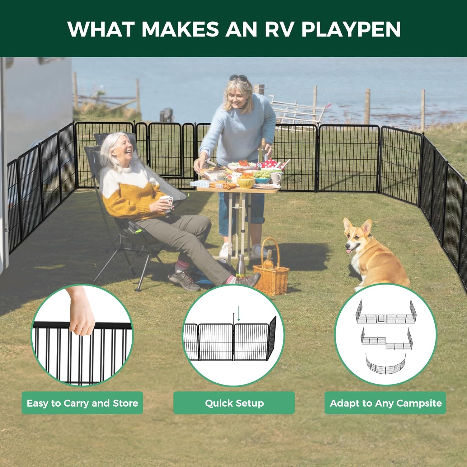 Bundle - Instant Dog Playpen & TitanNest Padded Dog Bed