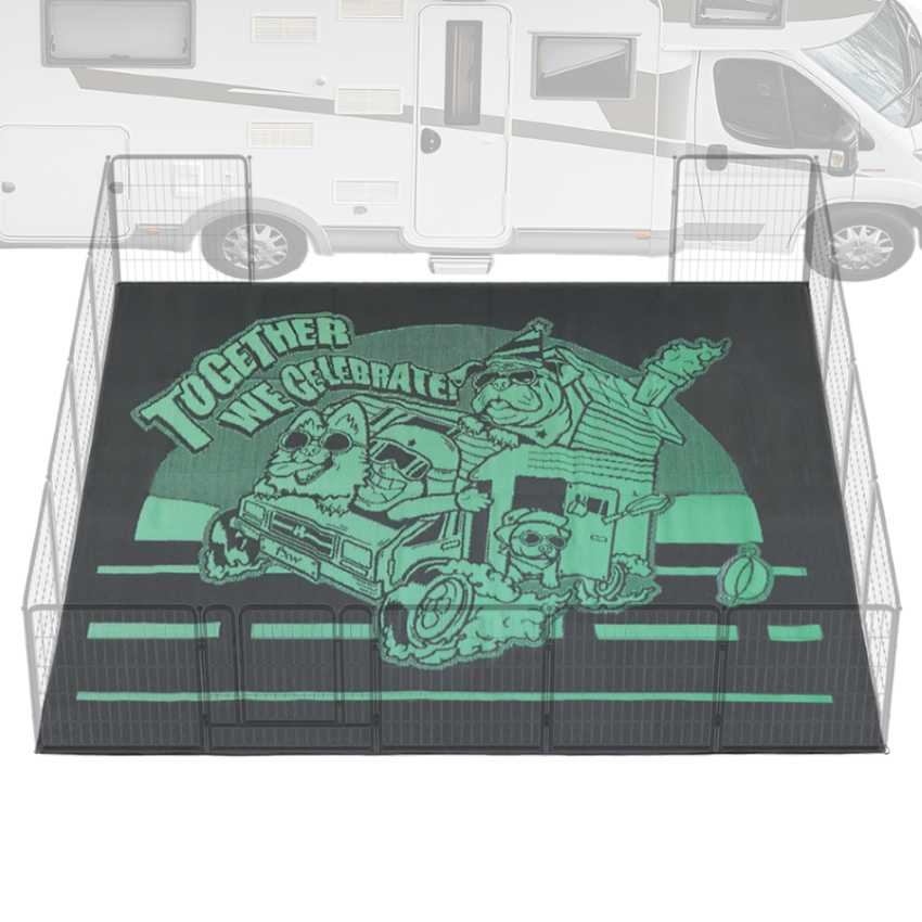 Let's ROLL RV Rug – Designed for RV Adventures with Your Dog FXW