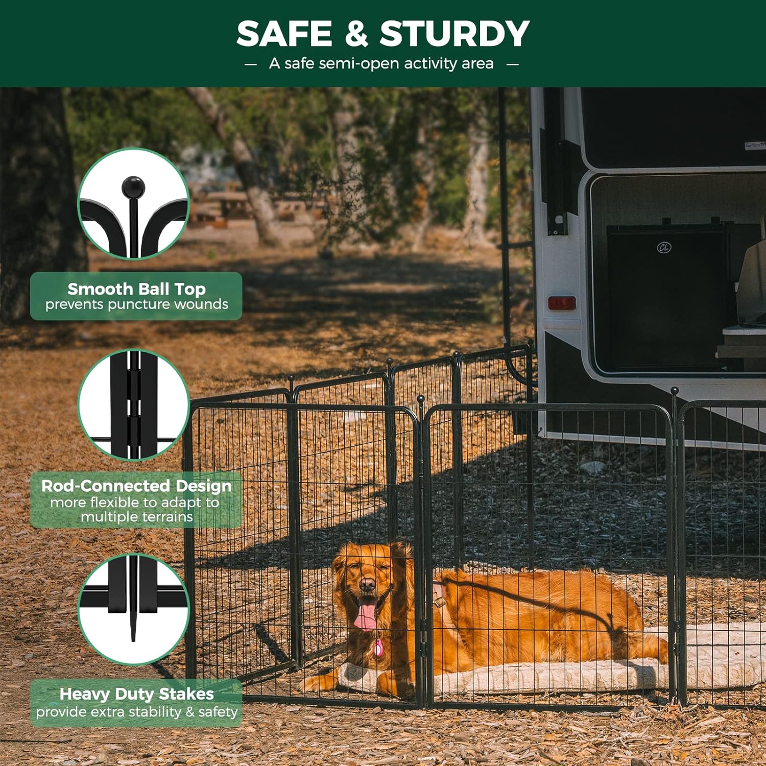 safe and sturdy dog playpen