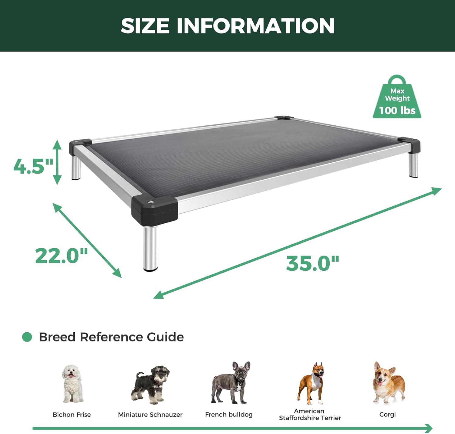 TitanNest Padded Chew-Proof Elevated Dog Bed for Your Chewer