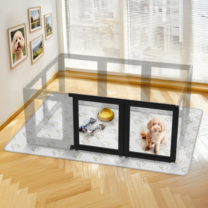 AuraSpace Acrylic Indoor Dog Playpen for Puppies and Small Dogs