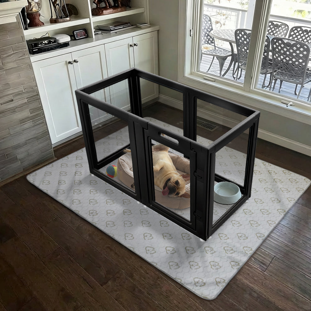 AuraSpace Acrylic Indoor Dog Playpen for Small to Medium Dogs