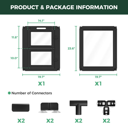 FXW AuraSpace Acrylic Indoor Whelping Box Add-On Panel Set for Newborn Puppies