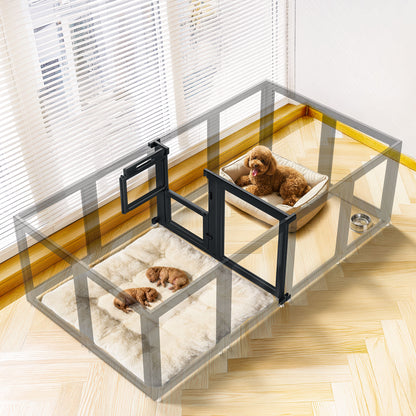 FXW AuraSpace Acrylic Indoor Whelping Box Add-On Panel Set for Newborn Puppies