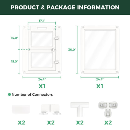 FXW AuraSpace Acrylic Indoor Whelping Box Add-On Panel Set for Newborn Puppies
