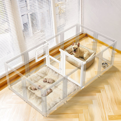 FXW AuraSpace Acrylic Indoor Whelping Box Add-On Panel Set for Newborn Puppies