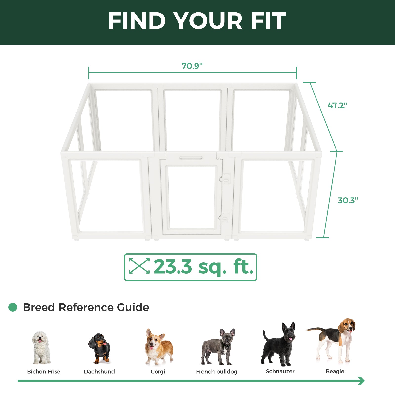 AuraSpace Acrylic Indoor Dog Playpen for Puppies and Small Dogs