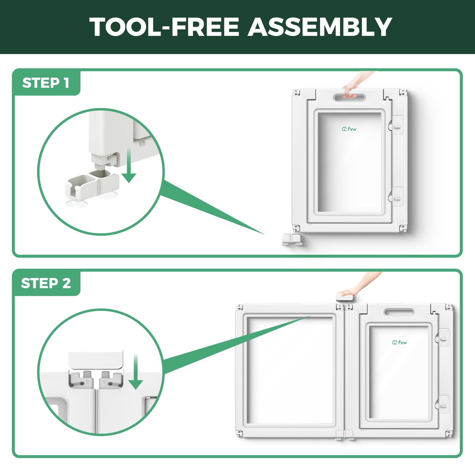 AuraSpace Acrylic Indoor Dog Playpen for Puppies and Small Dogs