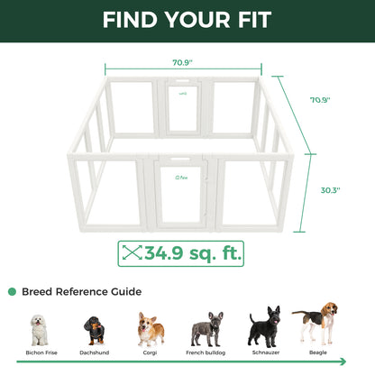 AuraSpace Acrylic Indoor Dog Playpen for Puppies and Small Dogs
