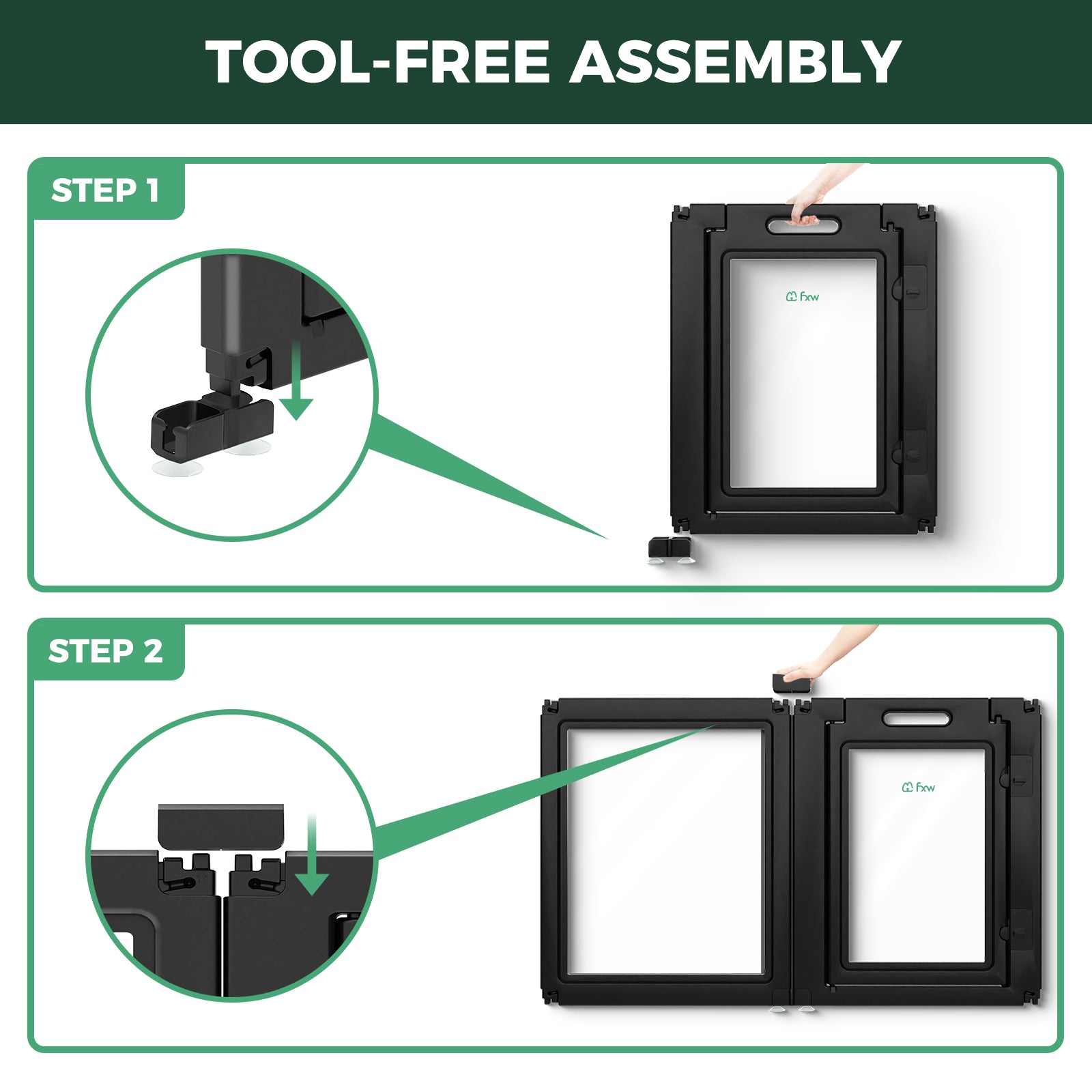 AuraSpace Acrylic Indoor Dog Playpen for Puppies and Small Dogs