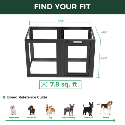 AuraSpace Acrylic Indoor Dog Playpen for Puppies and Small Dogs