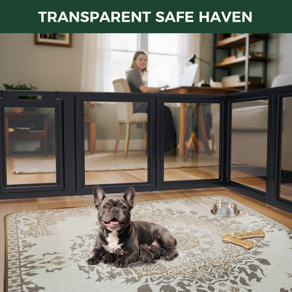 AuraSpace Acrylic Indoor Dog Playpen for Puppies and Small Dogs