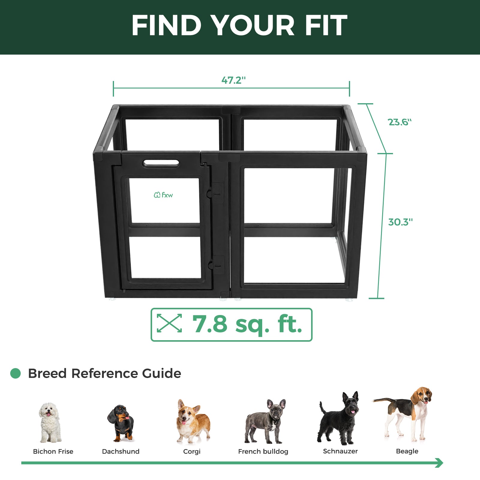 AuraSpace Acrylic Indoor Dog Playpen for Puppies and Small Dogs
