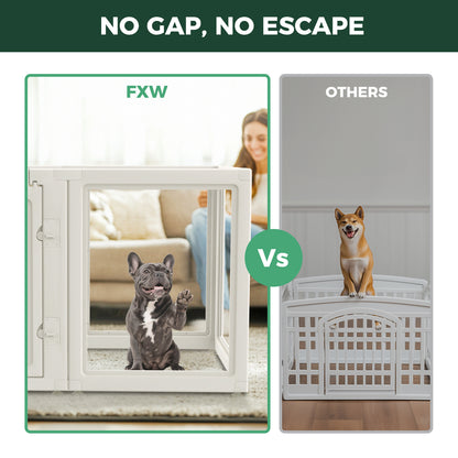 AuraSpace Acrylic Indoor Dog Playpen for Puppies and Small Dogs
