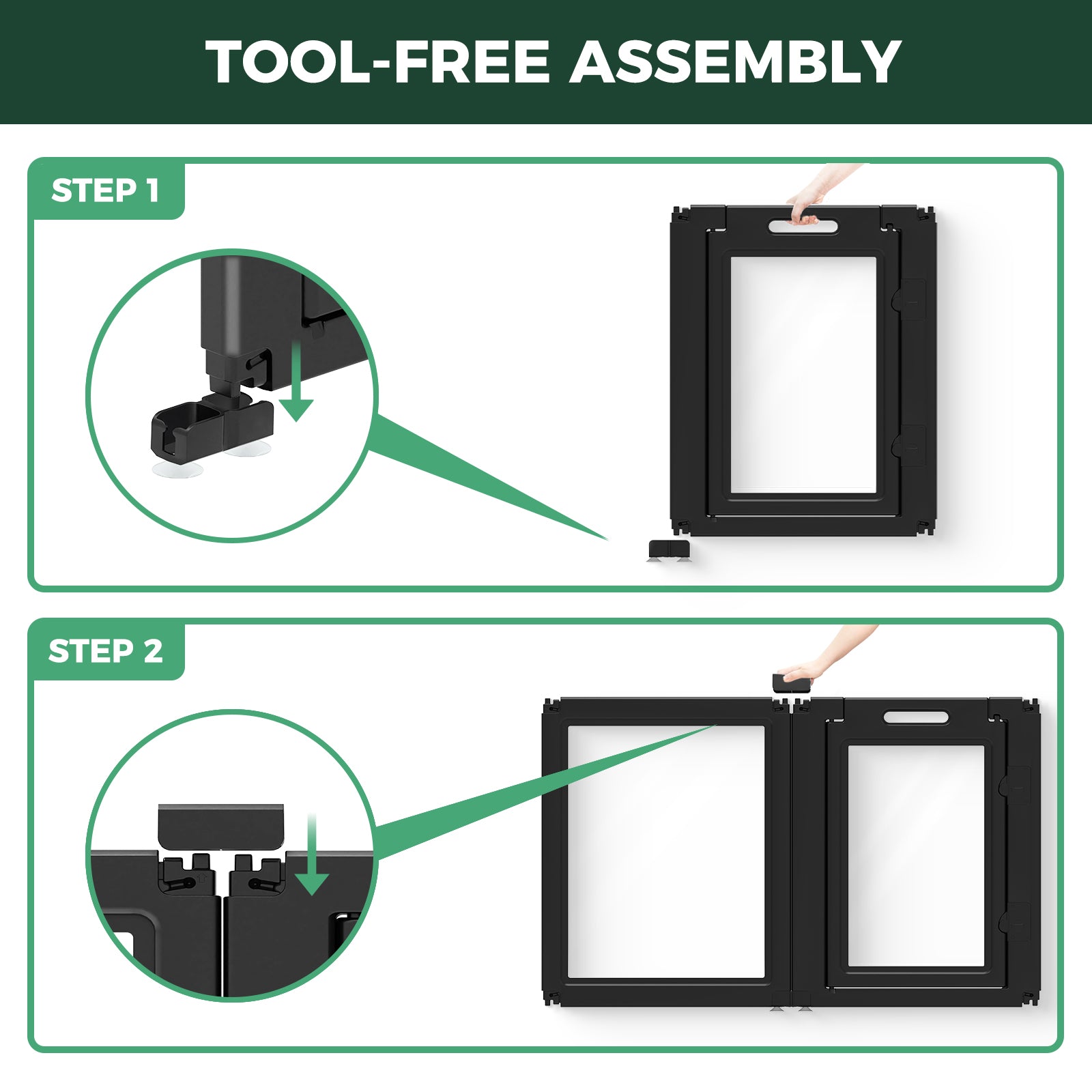 AuraSpace Acrylic Indoor Dog Playpen for Puppies and Small Dogs