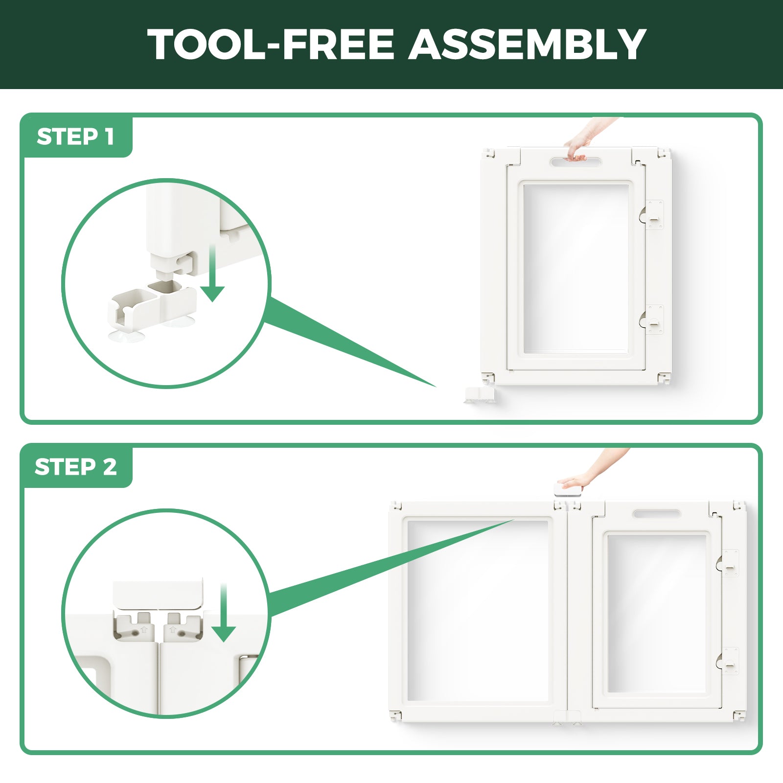 AuraSpace Acrylic Indoor Dog Playpen for Puppies and Small Dogs