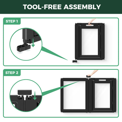 AuraSpace Acrylic Indoor Dog Playpen for Puppies and Small Dogs