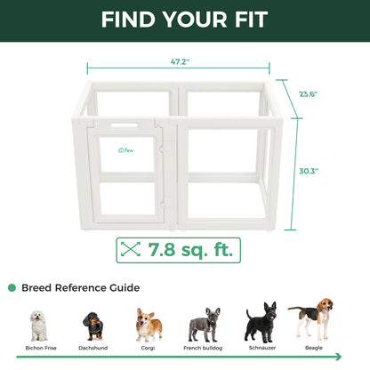 AuraSpace Acrylic Indoor Dog Playpen for Puppies and Small Dogs