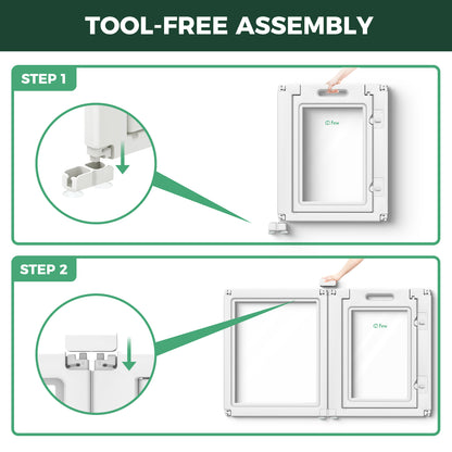 AuraSpace Acrylic Indoor Dog Playpen for Puppies and Small Dogs