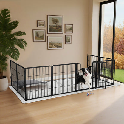 Bundle - Homeplus Dog Playpen & Fence-to-Wall Anchor (2 PCs)