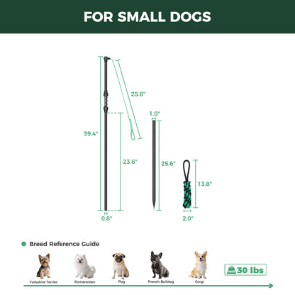 TugPal Flex Dog Tug Toy | Safe Outdoor Play with Spring-Top Rod
