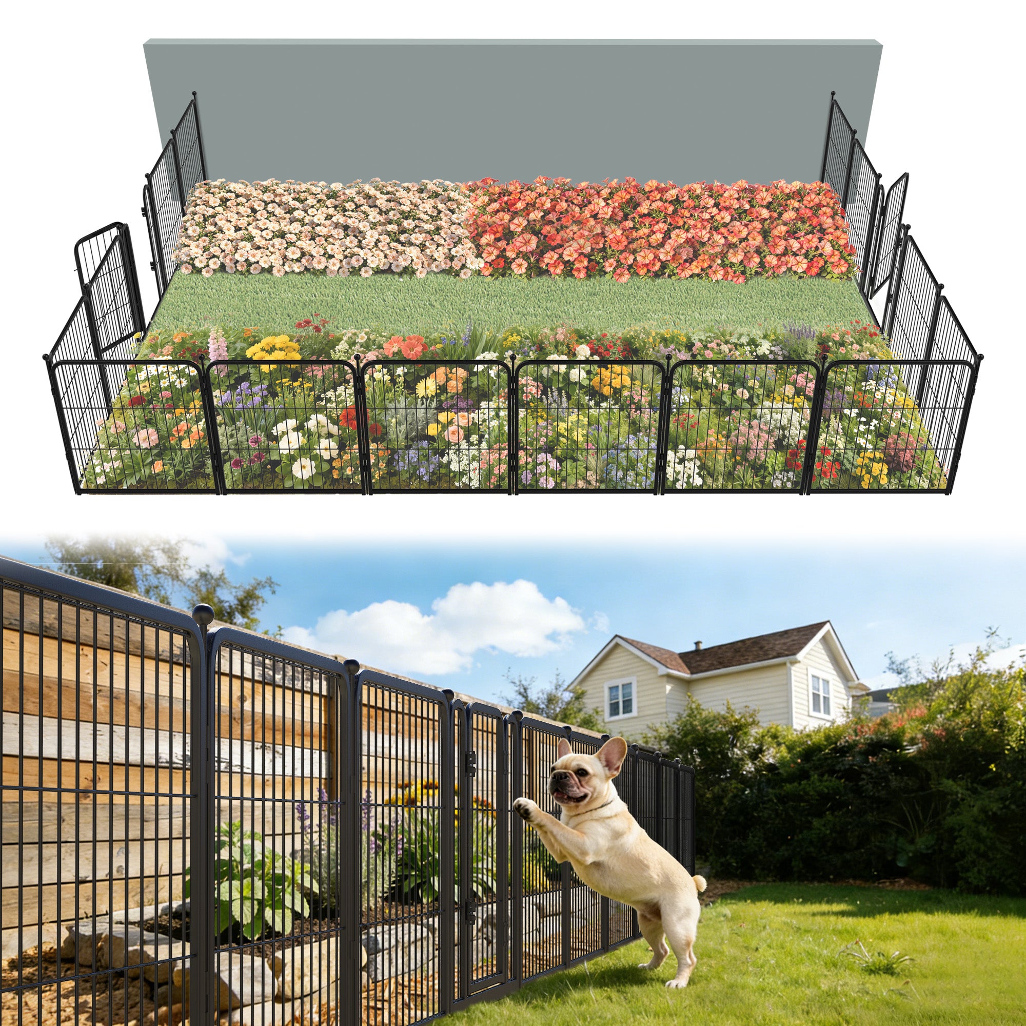FXW Outdoor Dog & Garden Fence for Yard