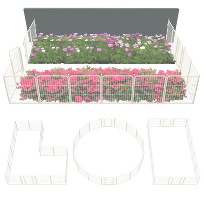 FXW Garden Fence Outdoor for The Yard - White