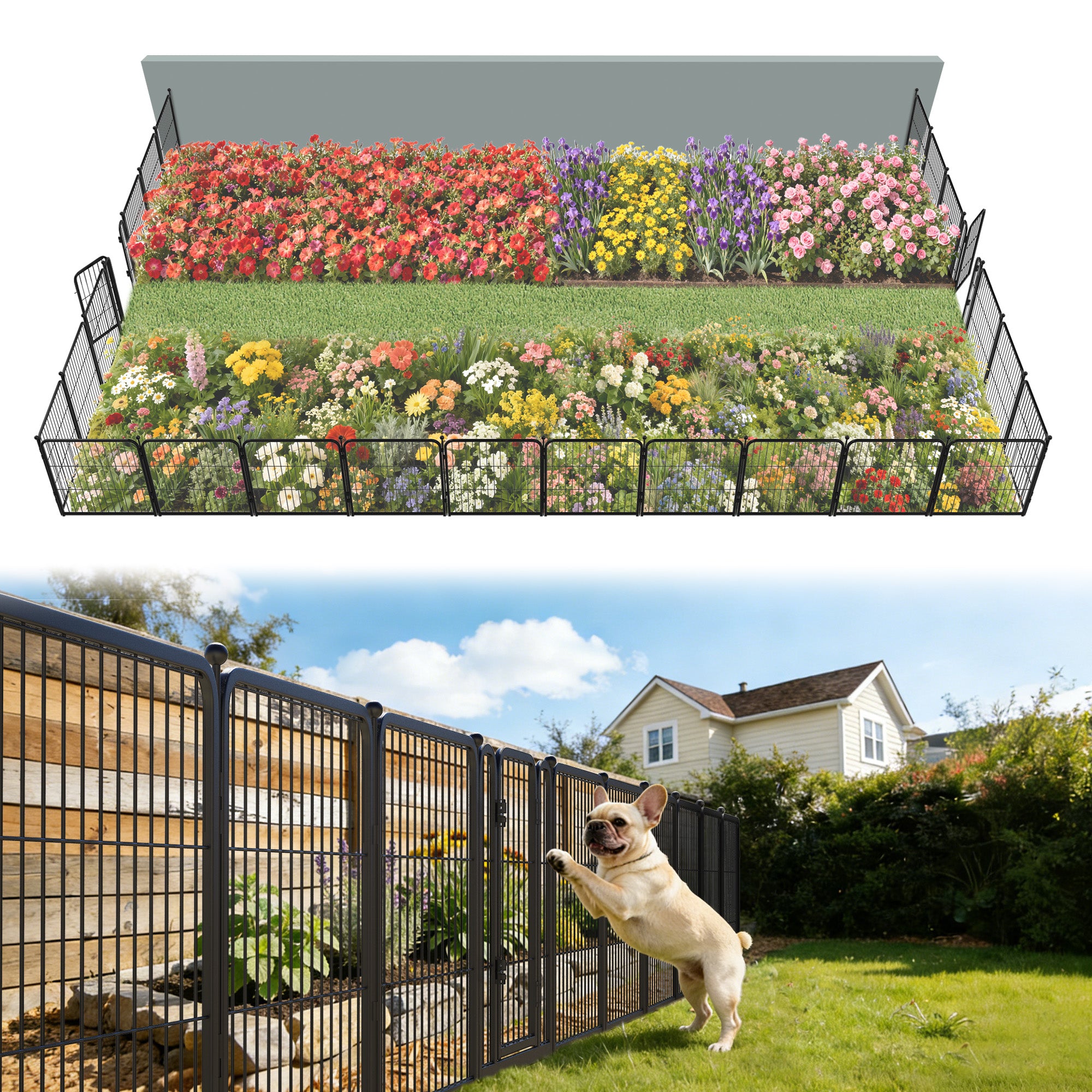 FXW Outdoor Dog & Garden Fence for Yard