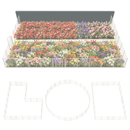 FXW Garden Fence Outdoor for The Yard - White