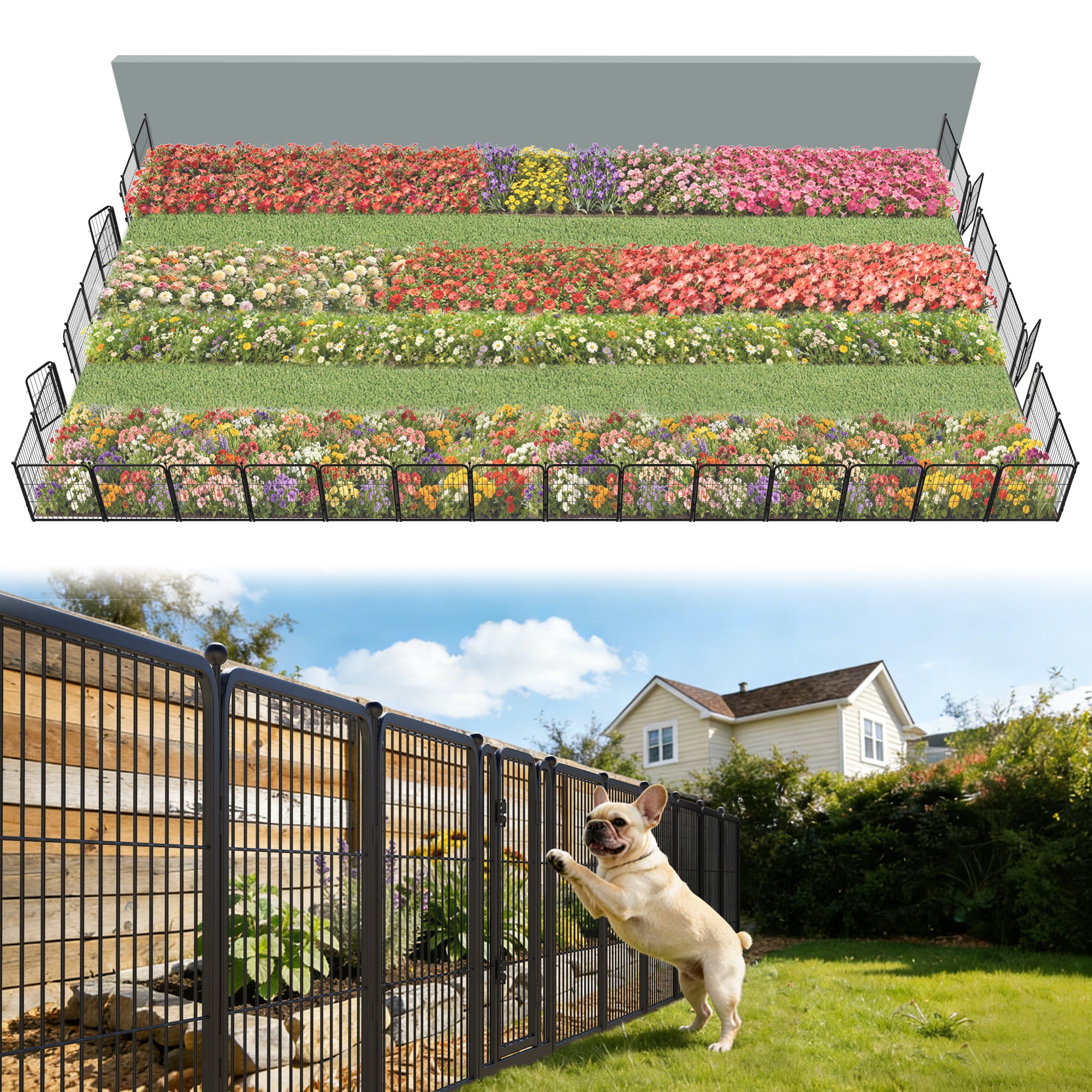 FXW Outdoor Dog & Garden Fence for Yard