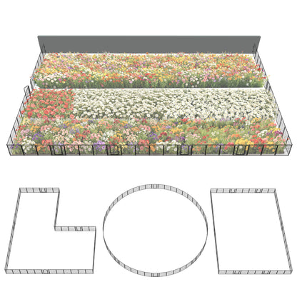 FXW Garden Fence Outdoor for The Yard - Black