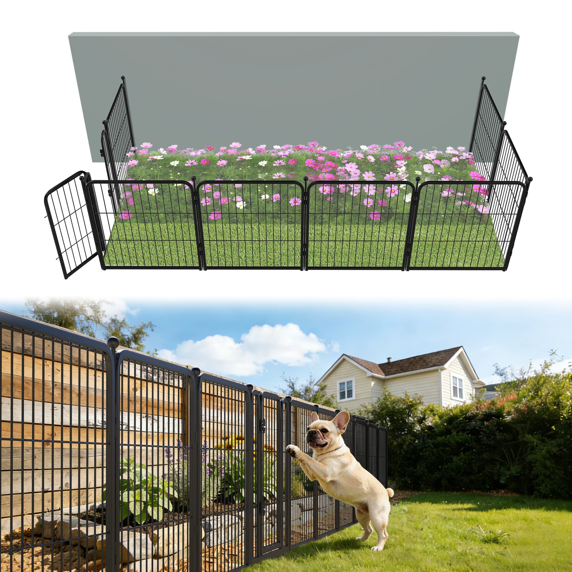 FXW Outdoor Dog & Garden Fence for Yard