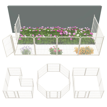 FXW Garden Fence Outdoor for The Yard - White