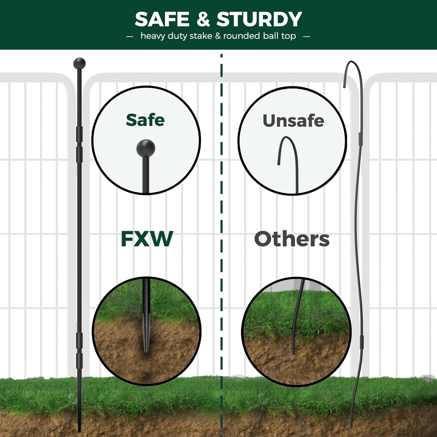 safe and sturdy dog playpen stakes