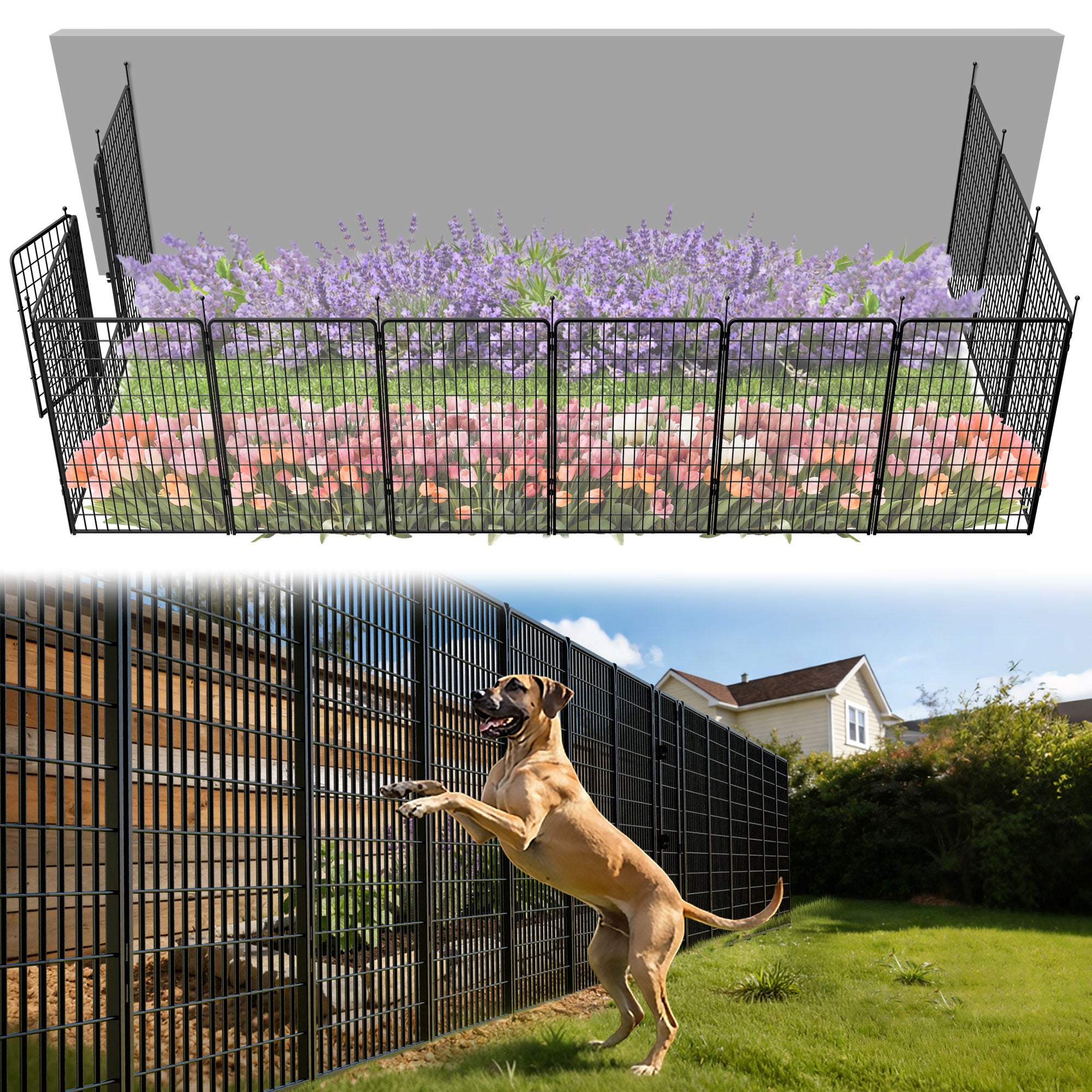 FXW Outdoor Dog & Garden Fence for Yard