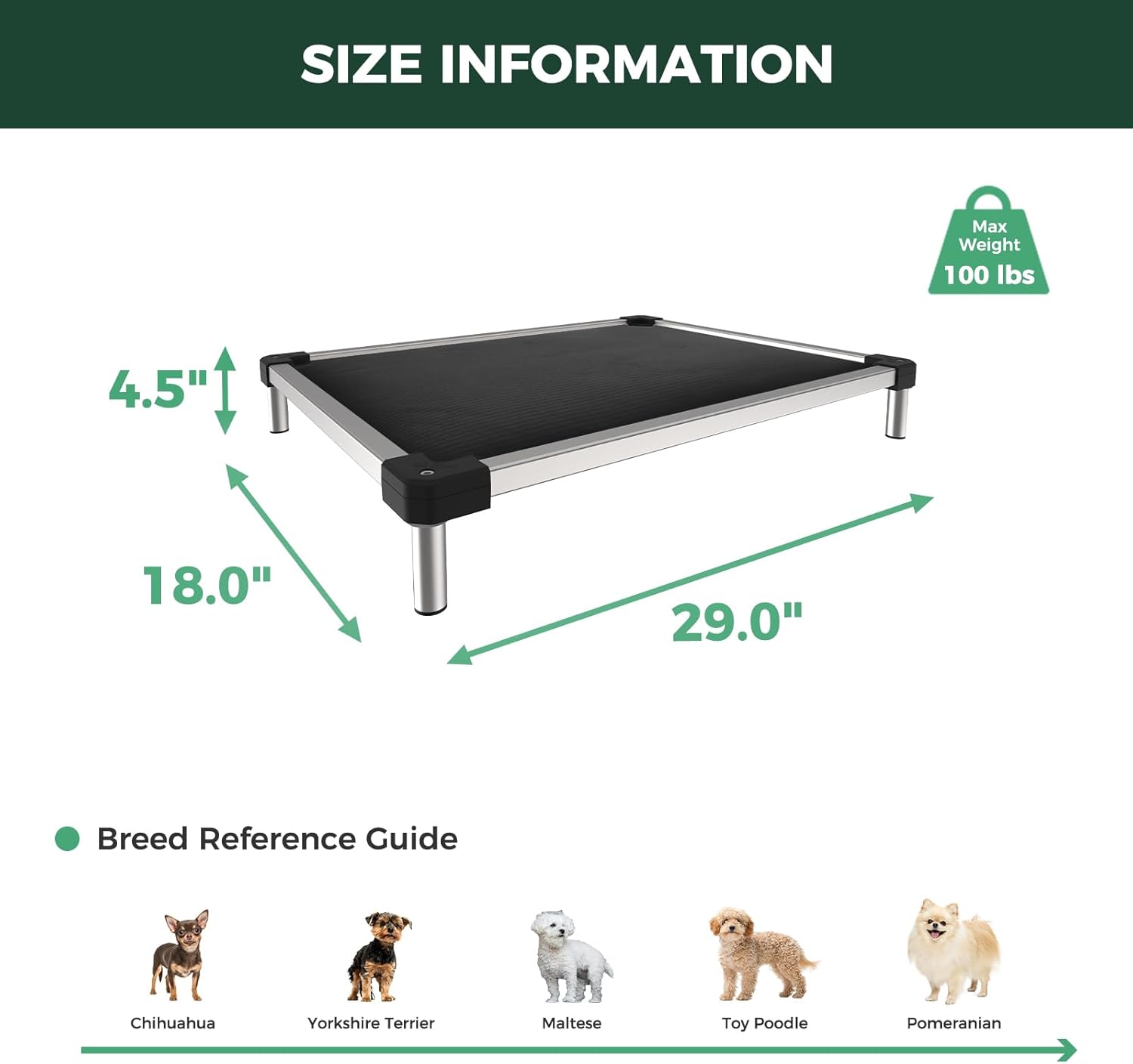 TitanNest Padded Chew-Proof Elevated Dog Bed for Your Chewer