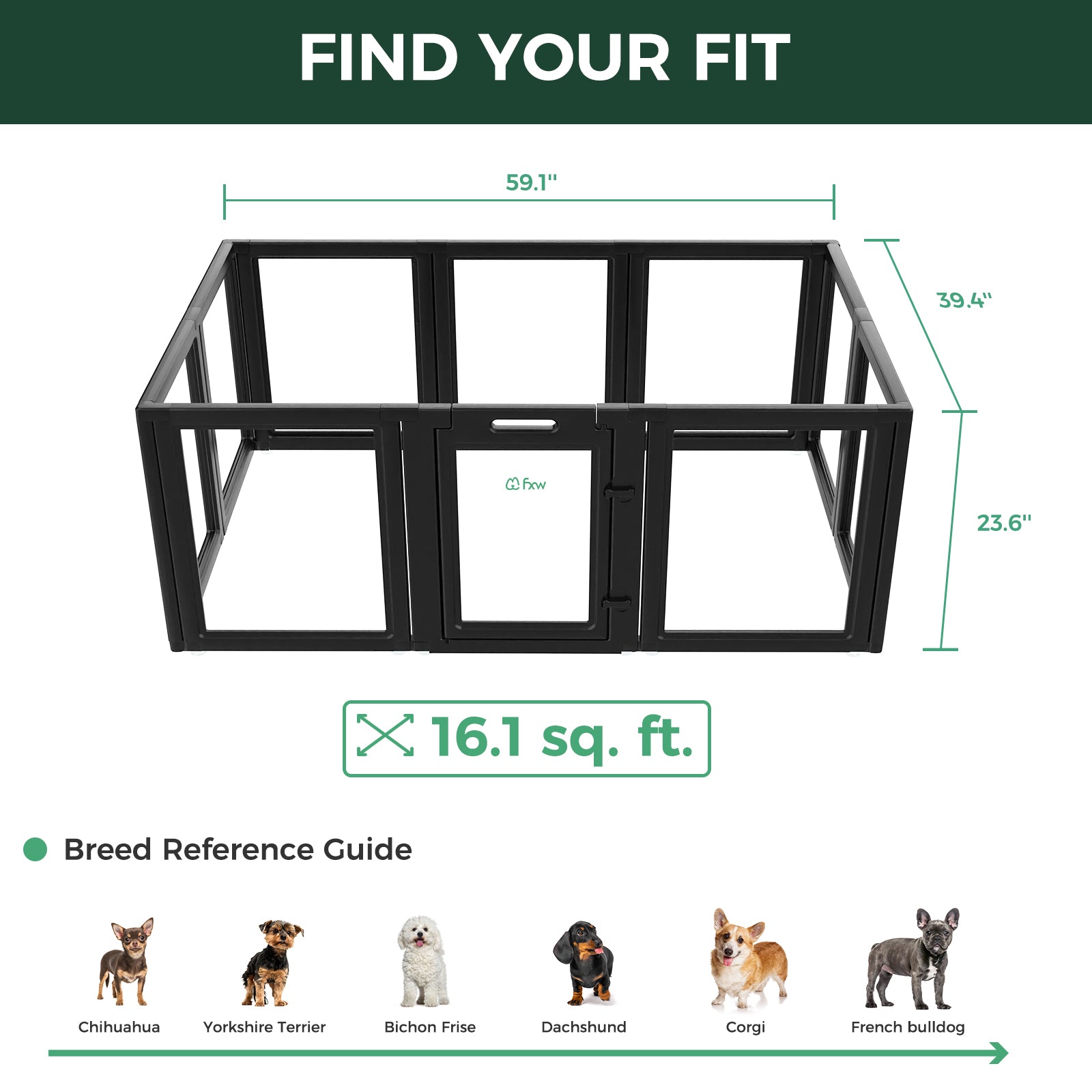 AuraSpace Acrylic Indoor Dog Playpen for Puppies and Small Dogs