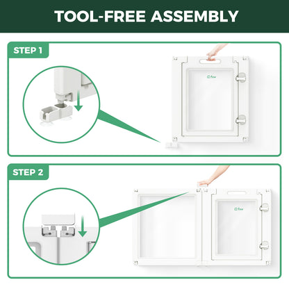AuraSpace Acrylic Indoor Dog Playpen for Puppies and Small Dogs
