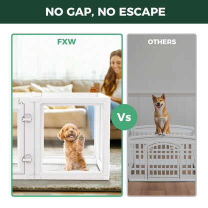 AuraSpace Acrylic Indoor Dog Playpen for Puppies and Small Dogs