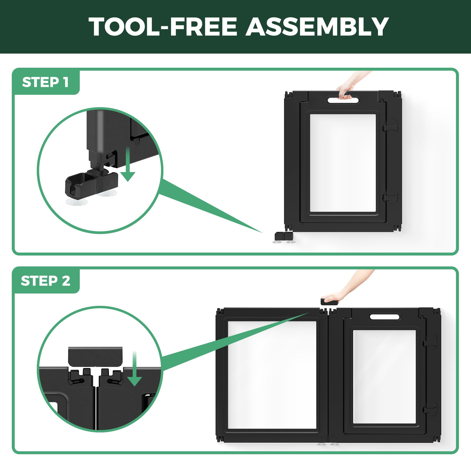 AuraSpace Acrylic Indoor Dog Playpen for Puppies and Small Dogs