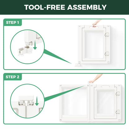 AuraSpace Acrylic Indoor Dog Playpen for Puppies and Small Dogs