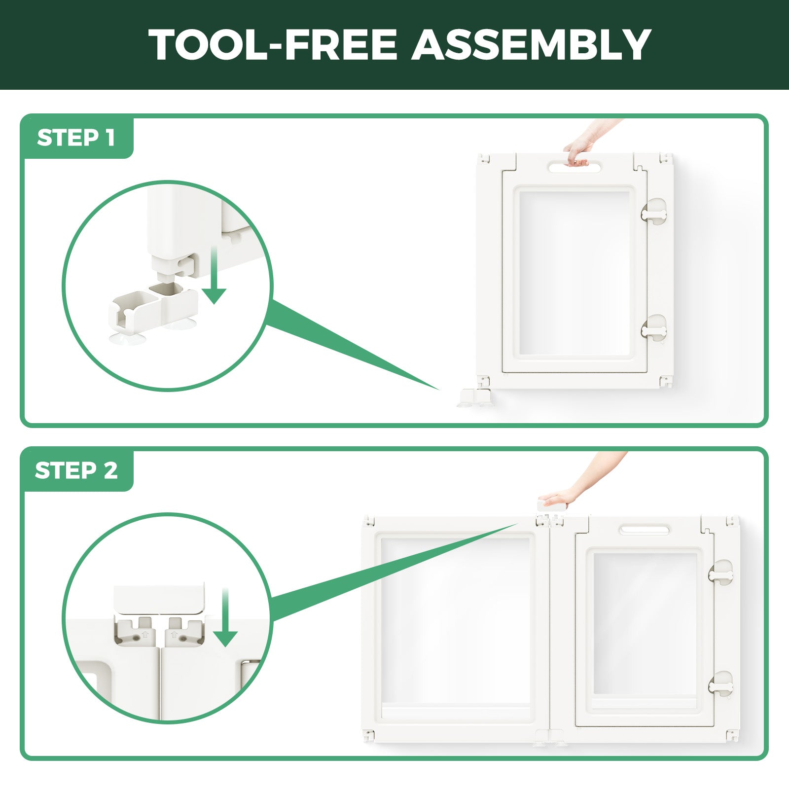 AuraSpace Acrylic Indoor Dog Playpen for Puppies and Small Dogs