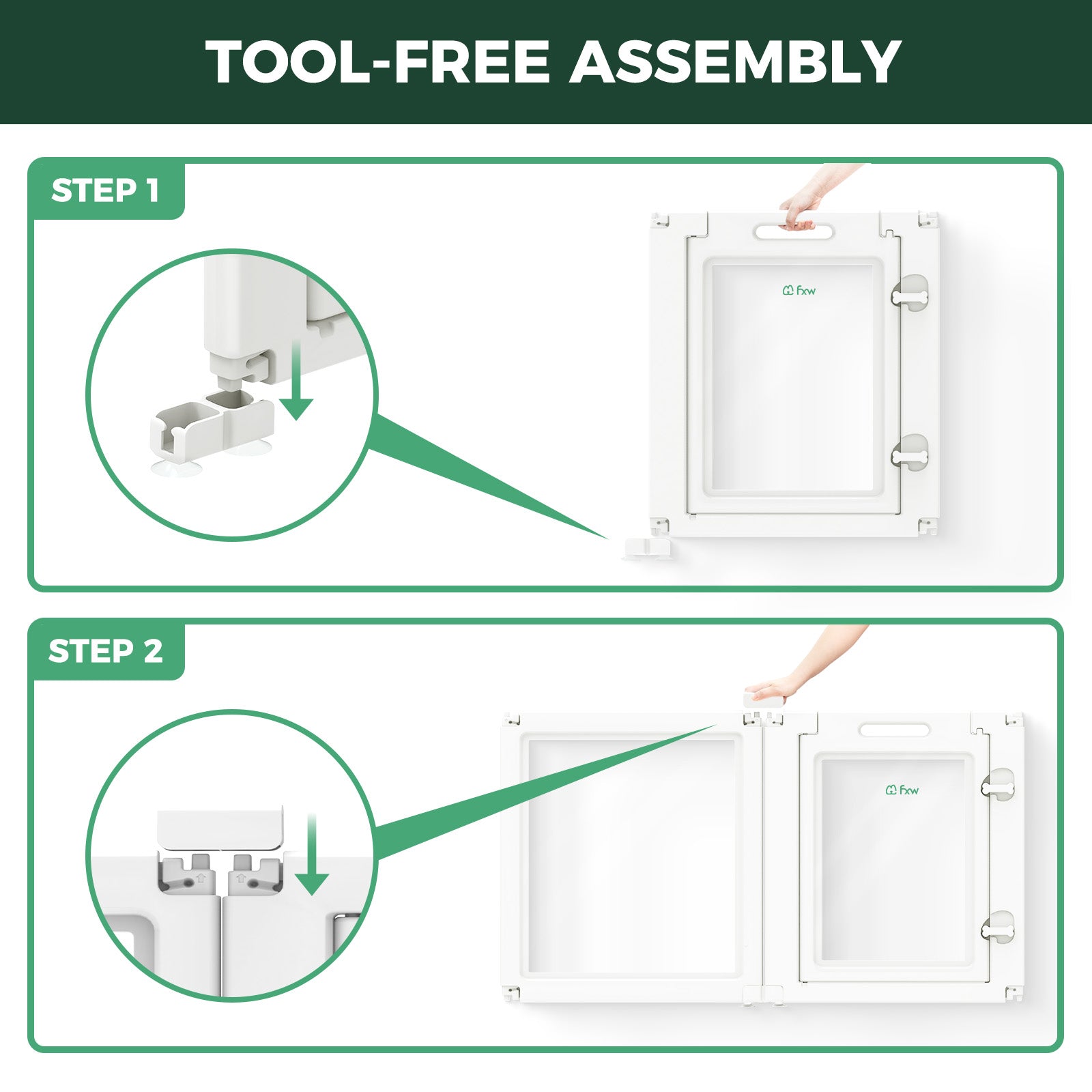 AuraSpace Acrylic Indoor Dog Playpen for Puppies and Small Dogs